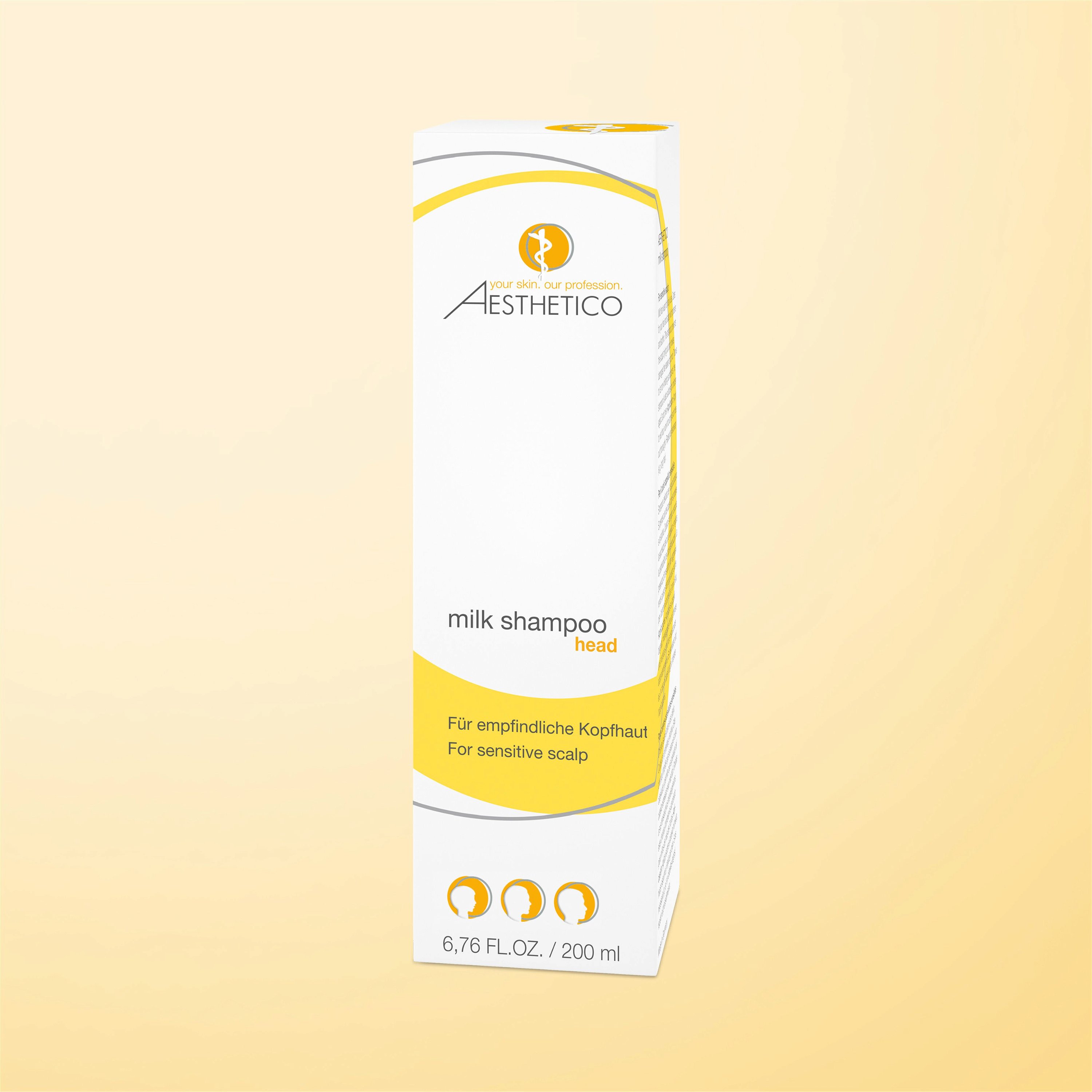 Umverpackung AESTHETICO milk shampoo, 200 ml