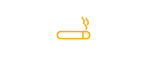 Gelbes Icon einer Zigarette
