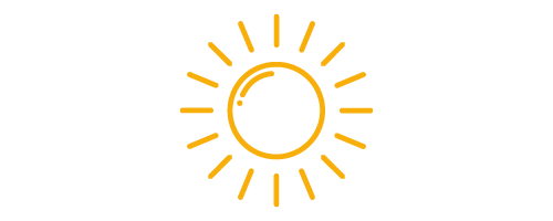 Gelbes Icons einer Sonne