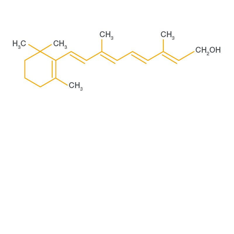 Grafik: chemischer Aufbau von Retinol