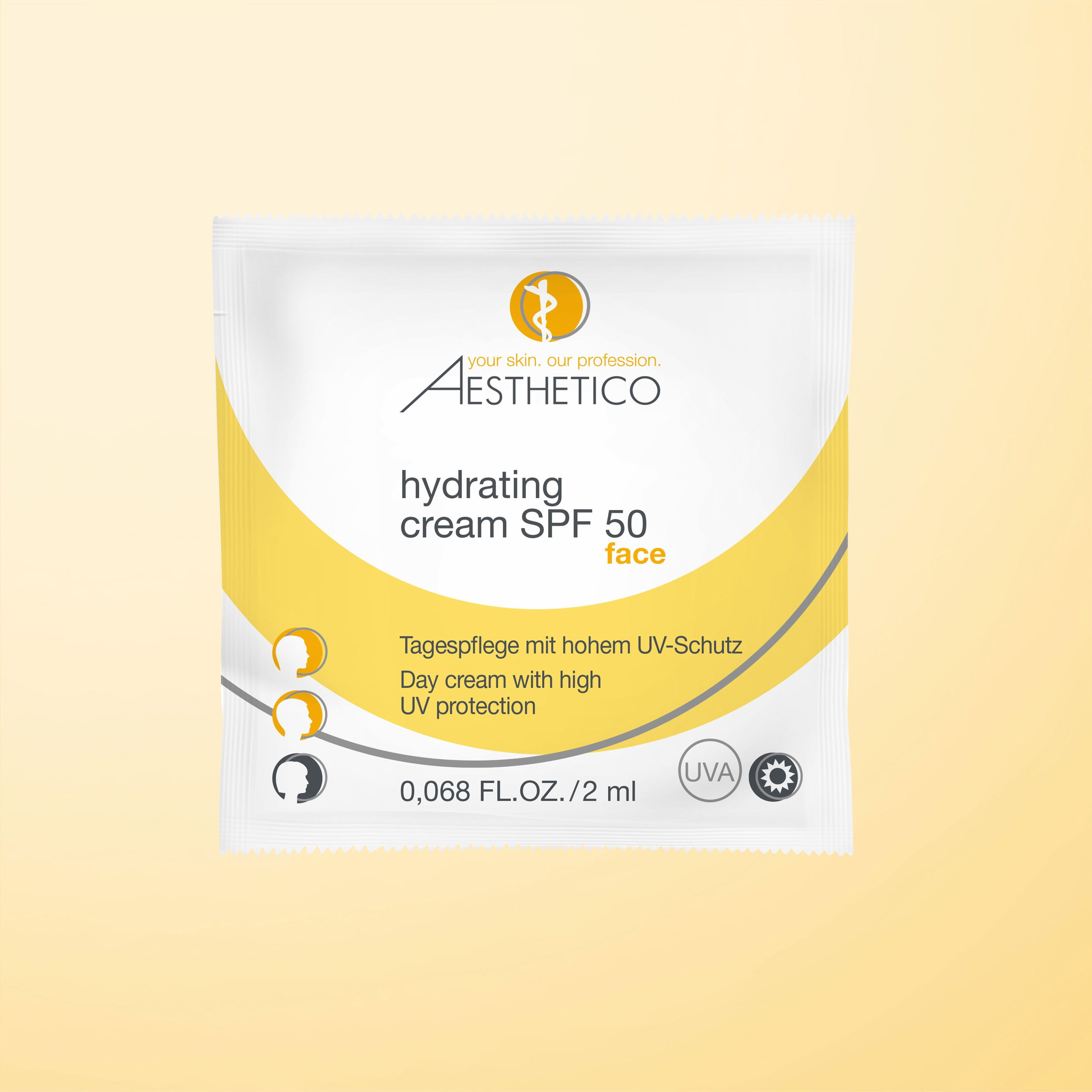 AESTHETICO Probesachet hydrating cream SPF 50, 2 ml