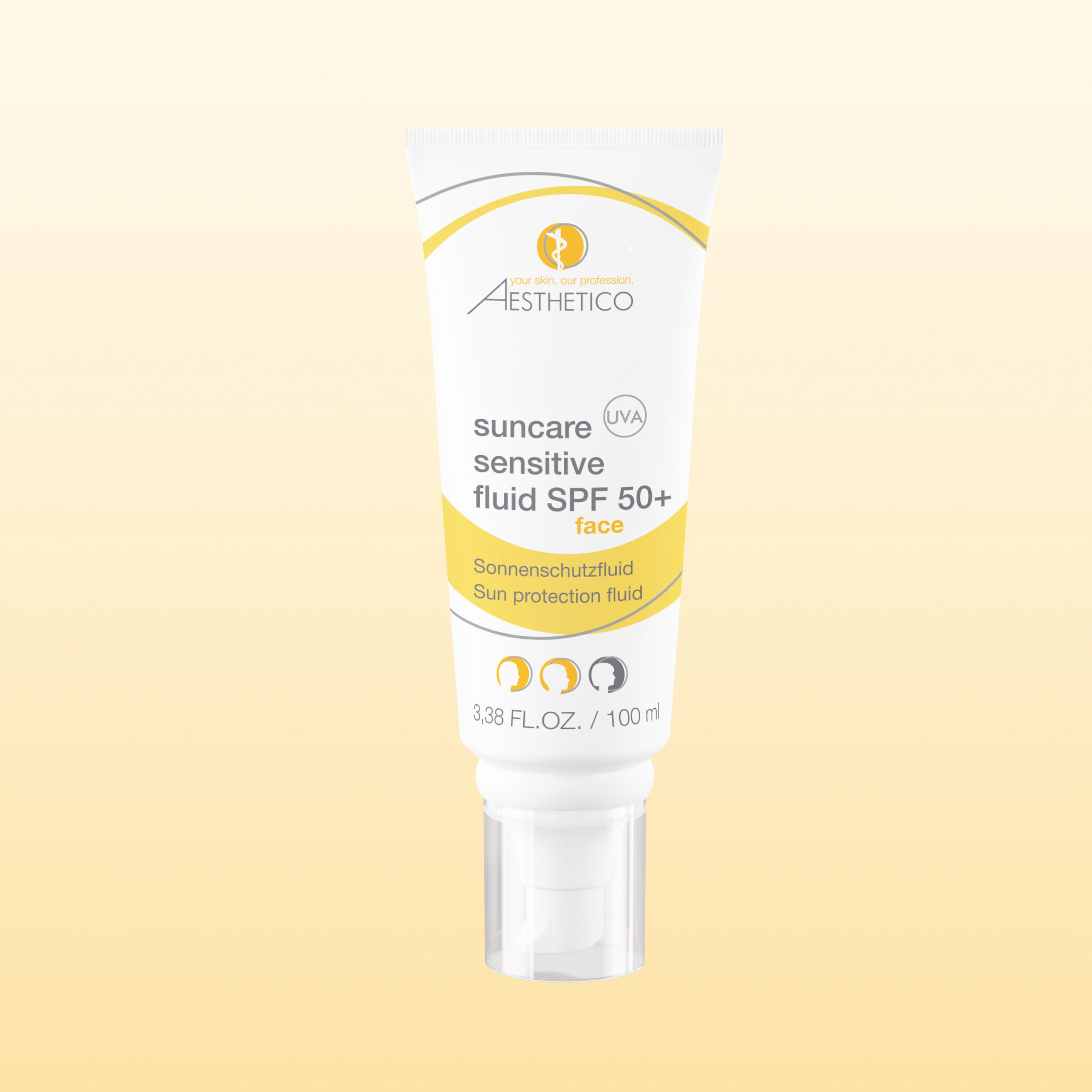 AESTHETICO suncare sensitive fluid SPF 50+, 100 ml