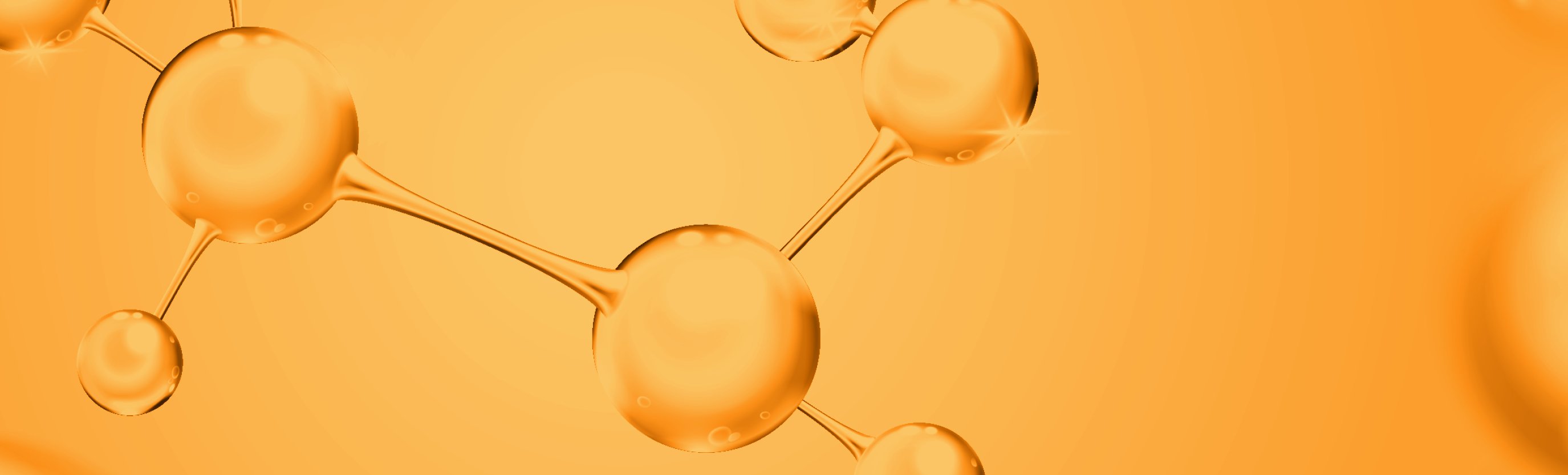 Peptide Molekül auf gelbem Hintergrund
